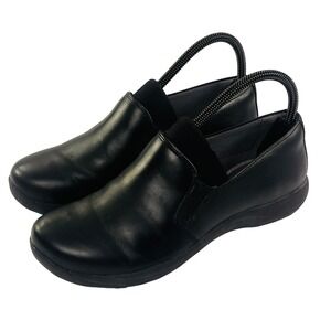 Dansko Nora Shoes Womens 38/7.5-8 Black Leather Slip On Comfort Casual Loafers